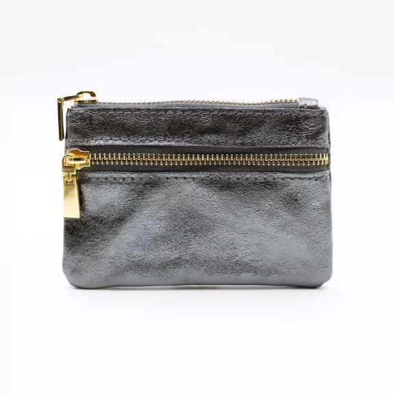 Porte monnaie en cuir pailleté
