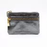 Porte monnaie en cuir pailleté