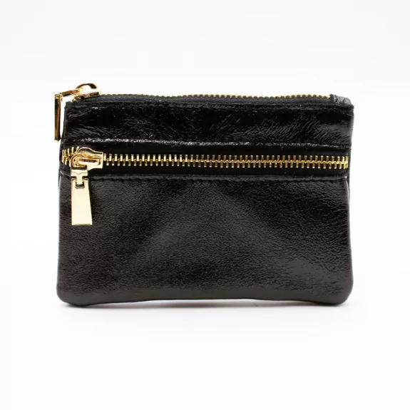 Porte monnaie en cuir pailleté