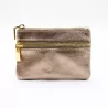 Porte monnaie en cuir pailleté