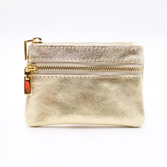 Porte monnaie en cuir pailleté