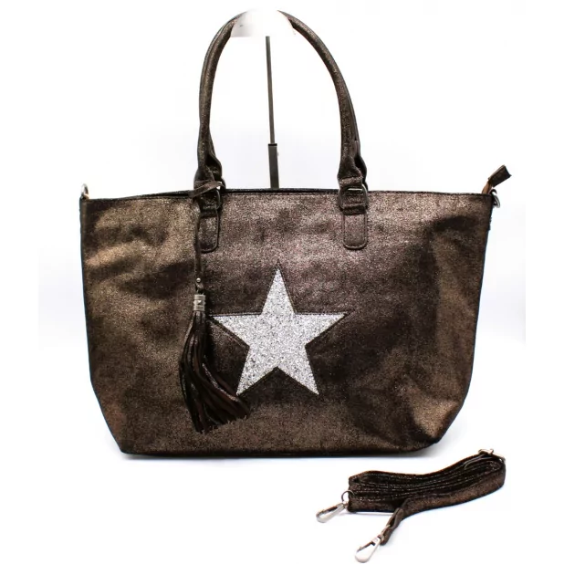 Sac cabas avec étoile strass