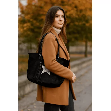 Sac cabas avec étoile strass