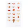 Pack 18 bagues acier inoxydable - rouge