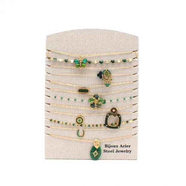 Pack 12 Colliers Acier Inoxydable - VERT