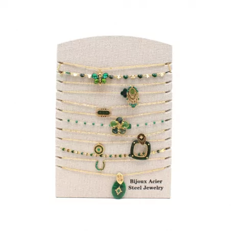 Pack 12 Colliers Acier Inoxydable - VERT