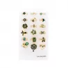 Pack 18 bagues acier inoxydable - VERT