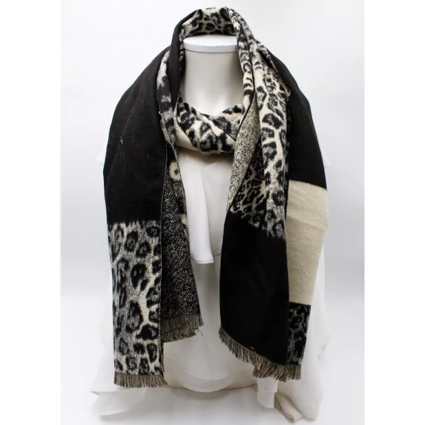 Echarpe chaude divers motifs léopard