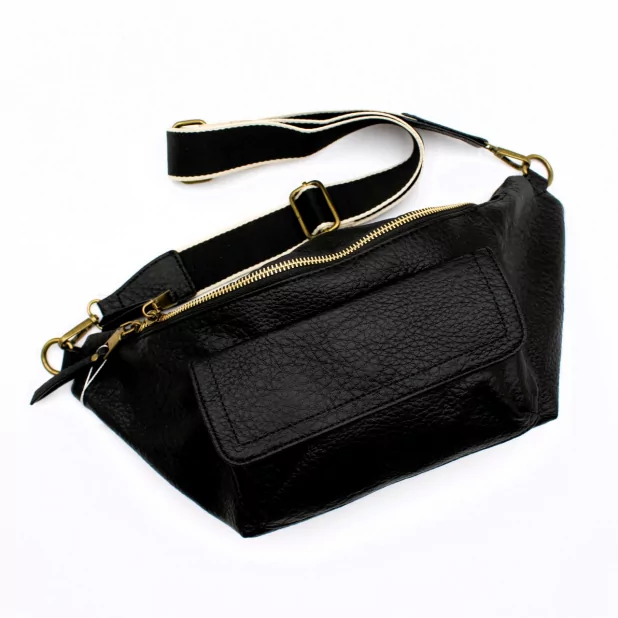 Sac banane uni avec poche