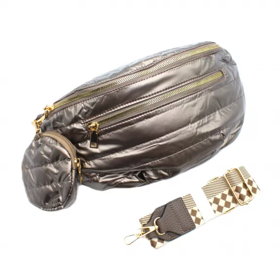 Sac banane matelassé avec lanière à motifs