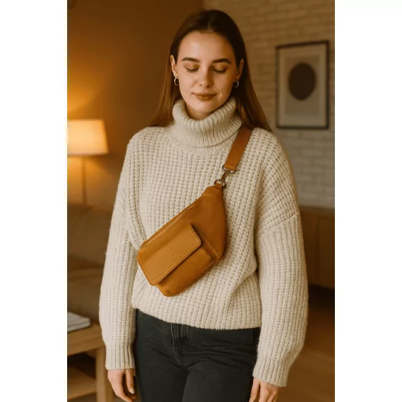 Sac banane uni avec poche