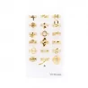 Pack 18 bagues acier inoxydable - doré