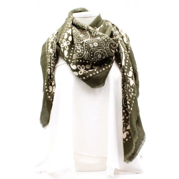 Echarpe carrée avec imprimé mode