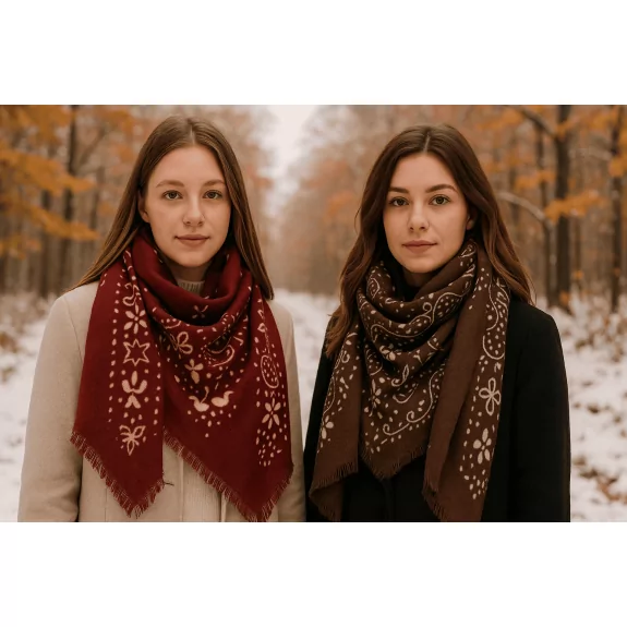 Echarpe carrée avec imprimé mode