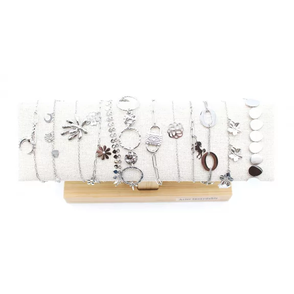 Pack de 12 bracelets acier - argenté