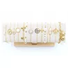 Pack de 12 bracelets acier - blanc
