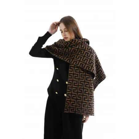 Echarpe laine tendance motif luxe