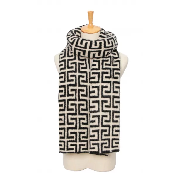 Echarpe laine tendance motif luxe