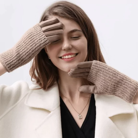 Gant suédine avec mitaine