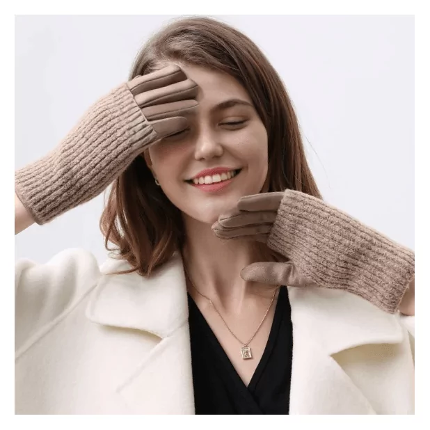 Gant suédine avec mitaine