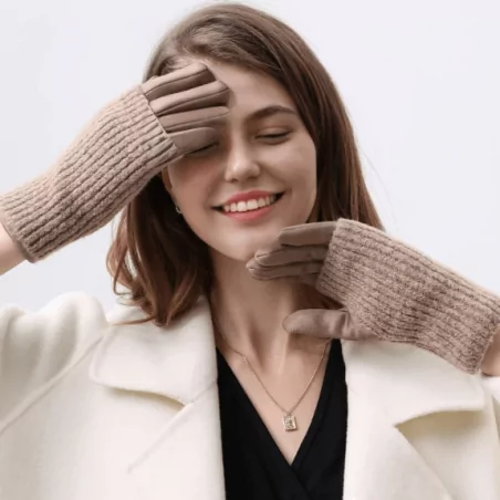 Gant suédine avec mitaine