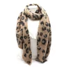 écharpe chaude biseauté motif léopard