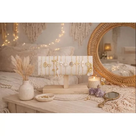 Pack de 12 bracelets acier - blanc