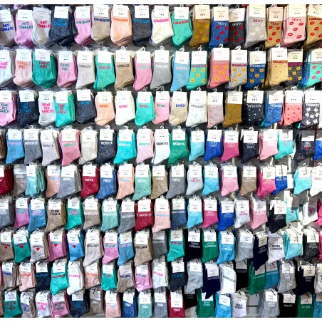 Pack de 20 paires de chaussettes message - femme