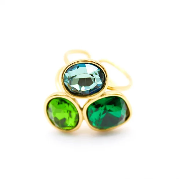 Bague tendance cabochons