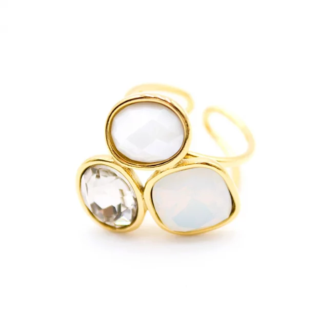 Bague tendance cabochons