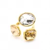 Bague tendance cabochons strass