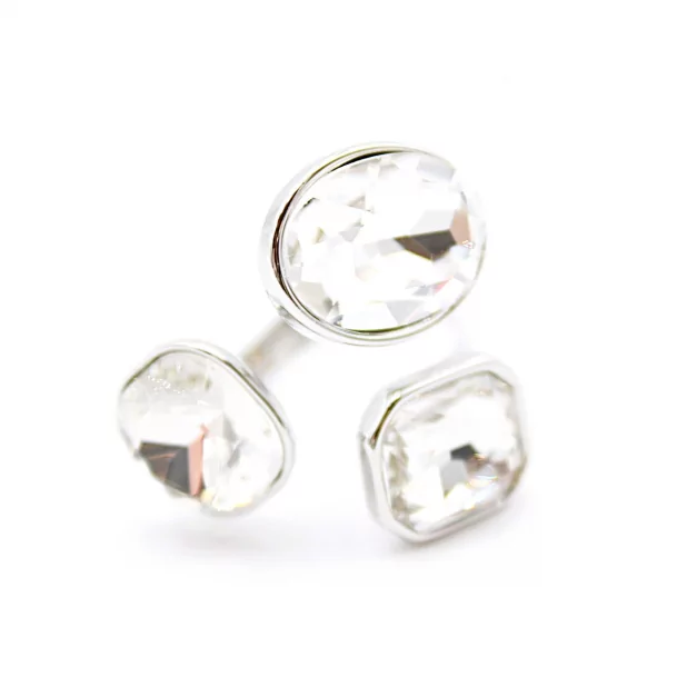 Bague tendance cabochons strass