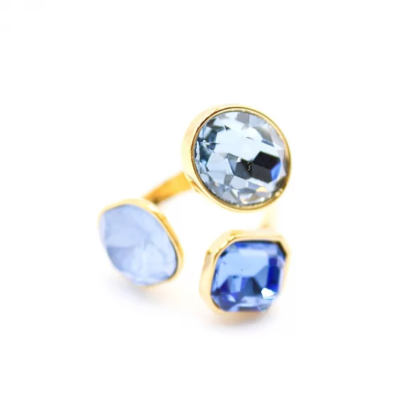 Bague tendance cabochons strass