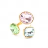 Bague tendance cabochons strass