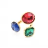 Bague tendance cabochons strass