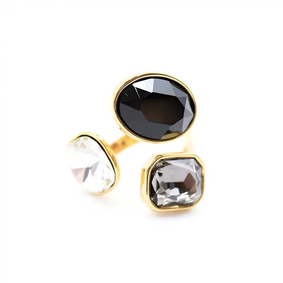 Bague tendance cabochons strass