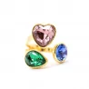 Bague tendance cabochons cœur