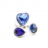 Bague tendance cabochons cœur