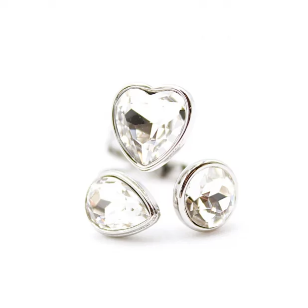 Bague tendance cabochons cœur