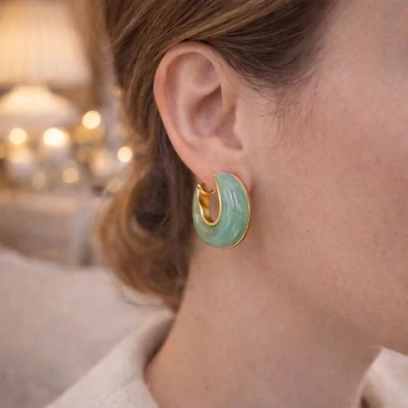 Créoles résine tendance Aska