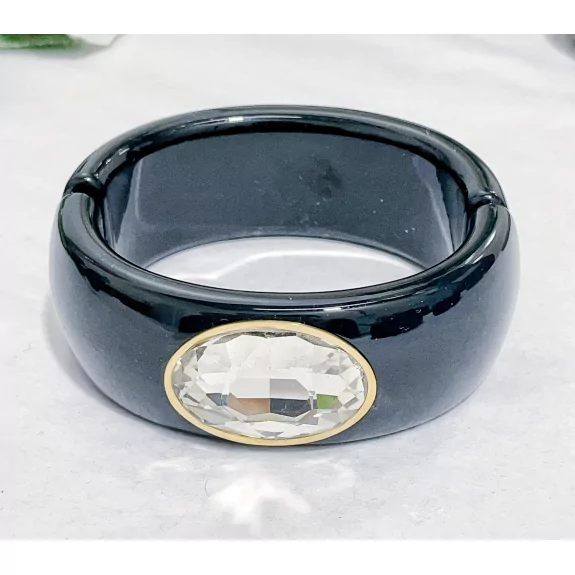 Bracelet jonc résine avec cabochon cristal