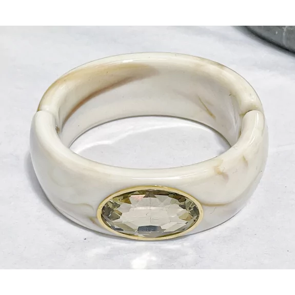 Bracelet jonc résine avec cabochon cristal