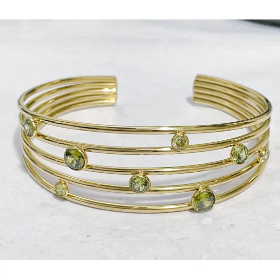 Bracelet jonc acier strass