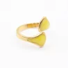 Bague tendance dorée en acier