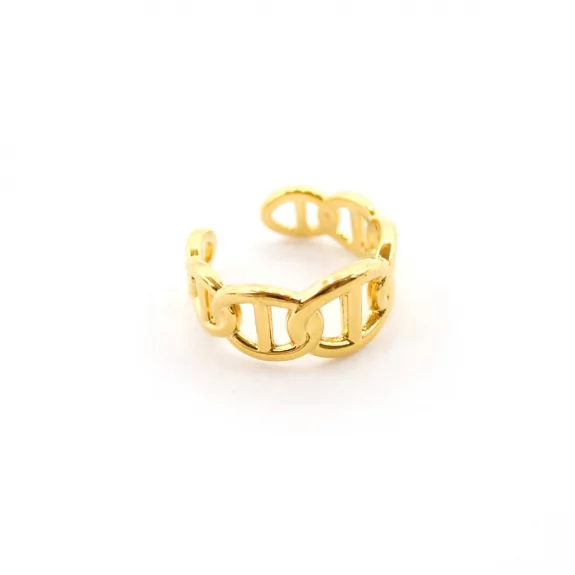 Bague en acier tendance luxe