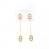 Boucles d'oreilles acier pendante luxe