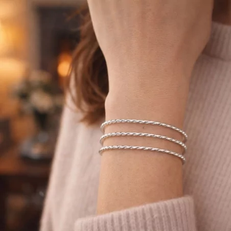 Pack 3 joncs acier torsadés