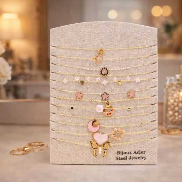 Pack 12 Colliers Acier Inoxydable - ROSE