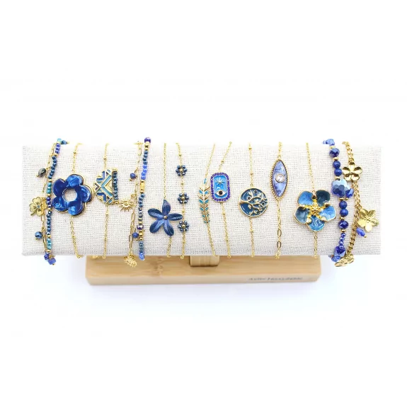 Pack de 12 bracelets acier - marine