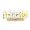 Pack de 12 bracelets acier - jaune